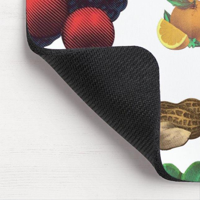 Vintage Fruits Pattern Mouse Pad (Corner)