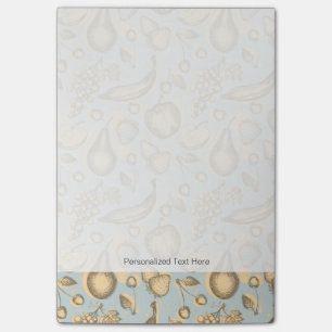 Vintage fruits pattern post-it notes
