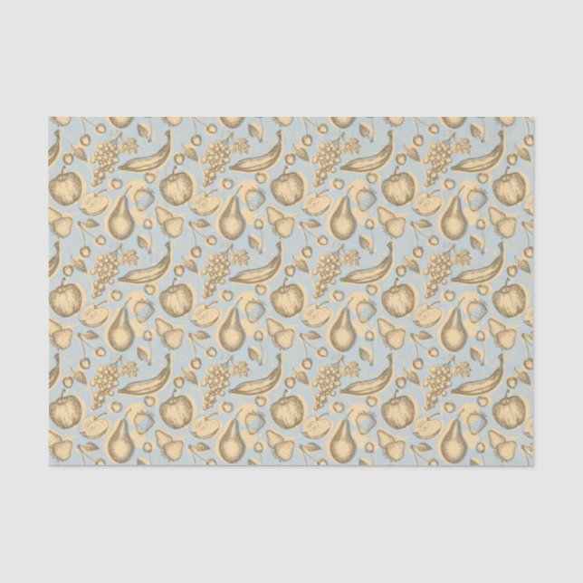 Vintage fruits pattern tissue paper (Front)
