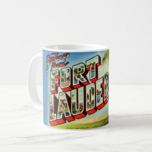 Vintage Ft. Lauderdale Florida Postcard Coffee Mug