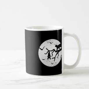 Vintage Full Moon Cat Bat Tree Spooky Halloween Co Coffee Mug