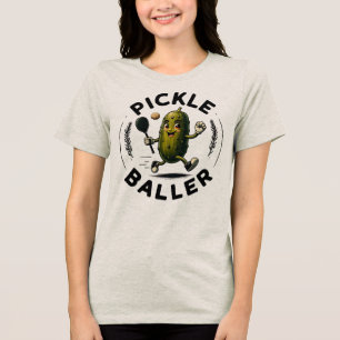 Vintage Fun Pickle Baller  Tri-Blend Shirt