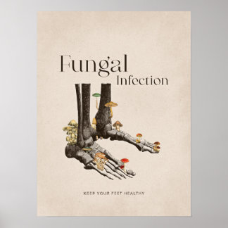 Vintage Fungal Infection Foot Care Poster