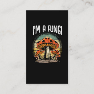 Vintage Fungi Funny Mushrooms Collector Pun Business Card