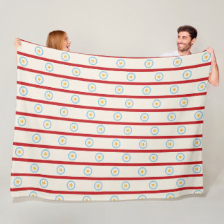 Vintage Funhouse Circus Stars Fleece Blanket