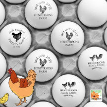 VINTAGE funky simple hen country farm name