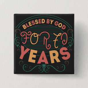 vintage Funny 70 years old saying quote 15 Cm Square Badge