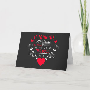 vintage Funny 70 years old saying quote Card