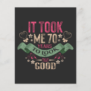 vintage Funny 70 years old saying quote Flyer