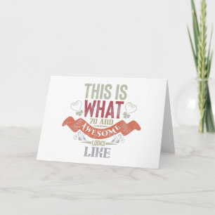 vintage Funny 70 years old saying quote saying Card