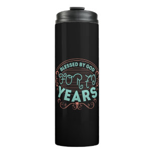 vintage Funny 70 years old saying quote Thermal Tumbler
