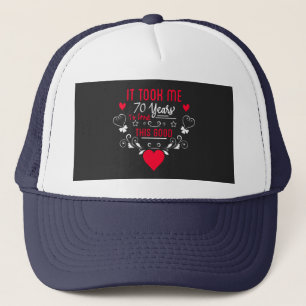 vintage Funny 70 years old saying quote Trucker Hat