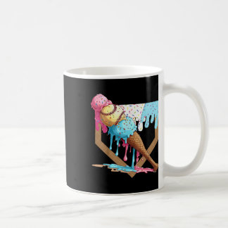 Vintage Funny Baseball Ice Cream Dripping Baseball Coffee Mug