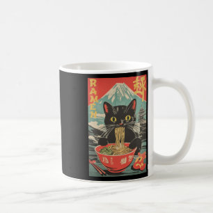 Vintage Funny Cat Ramen Anime Cat Japanese Graphic Coffee Mug