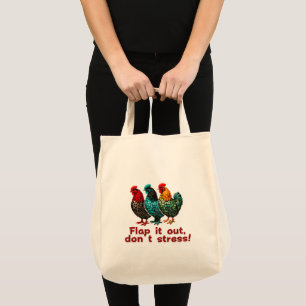 Vintage Funny Chicken Retro Farm Poultry Farmer Tote Bag