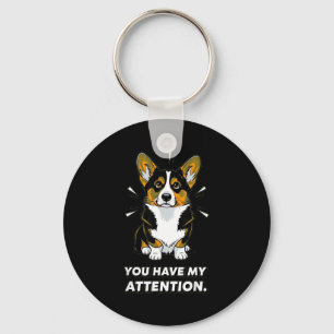 Vintage Funny Cute Corgi Dog Design For Men Women Key Ring