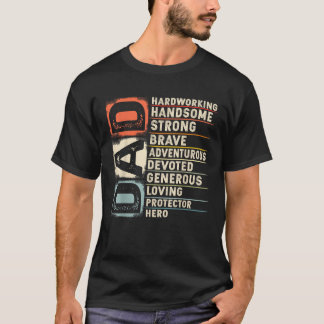 Vintage Funny Definition of Dad Retro Meme Joke Fa T-Shirt