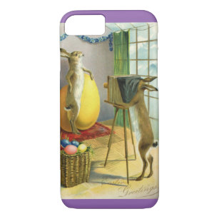 Vintage Funny Easter, Bunny Rabbit Photographer Case-Mate iPhone Case
