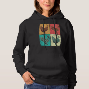 Vintage Funny Farm Chicken Lover Peasant Woman Far Hoodie