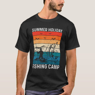 Vintage Funny Fishing - Summer Holiday Fishing Cam T-Shirt