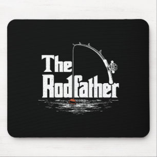 Vintage Funny Fishing - The Rodfather Mouse Pad
