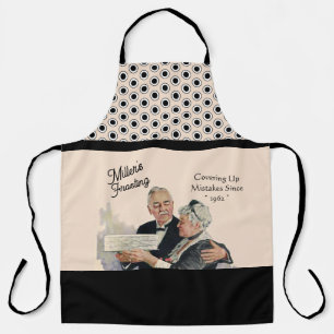 Vintage Funny Frosting Covering Up Mistakes Peach Apron