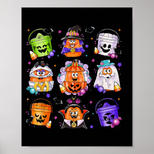 Vintage Funny Halloween Pumpkin Spooky Nuggets Poster