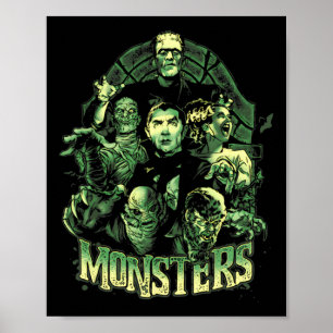 Vintage Funny Monster Mash Frankenstein Horror Mov Poster