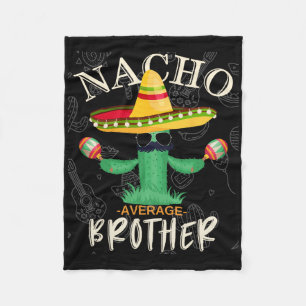 Vintage Funny Nacho Average Brother Family Matchin Fleece Blanket