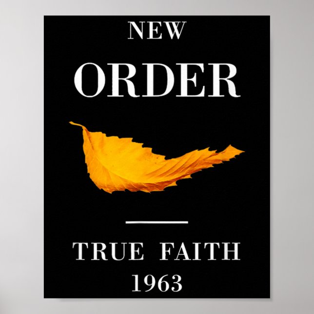 Vintage Funny New Order True Faith Music  Poster (Front)