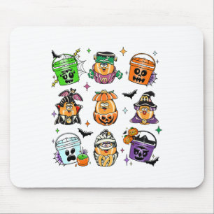 Vintage Funny Nuggets Meal Bucket Halloween Spooky Mouse Pad