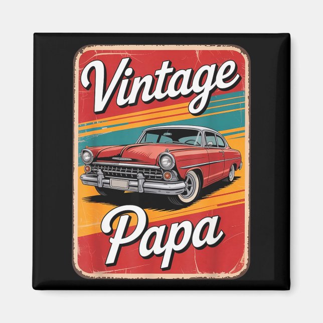 Vintage Funny Papa  Magnet (Front)