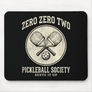 Vintage funny pickleball society zero zero two mouse pad