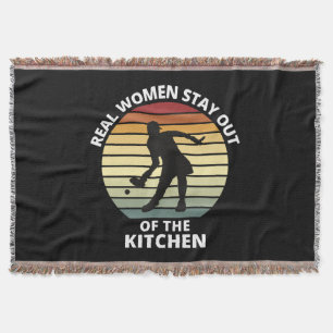 Vintage Funny Pickleball Women Throw Blanket