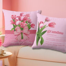 Vintage Funny Pink Grandma Definition With Tulip 