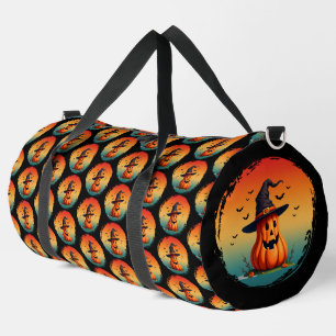 vintage funny pumpkin fall autumn season duffle bag