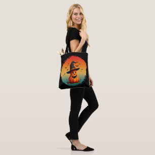 vintage funny pumpkin fall autumn season tote bag
