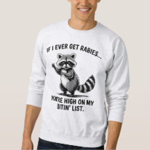 Vintage Funny Rabies Sarcasm Racoon Humour