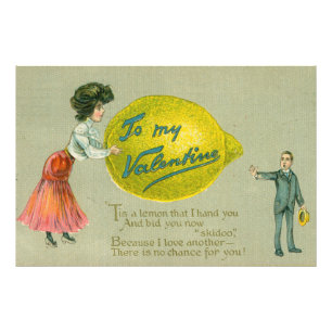 Vintage Funny Rejection Valentine's Card, ca. 1910 Photo Print