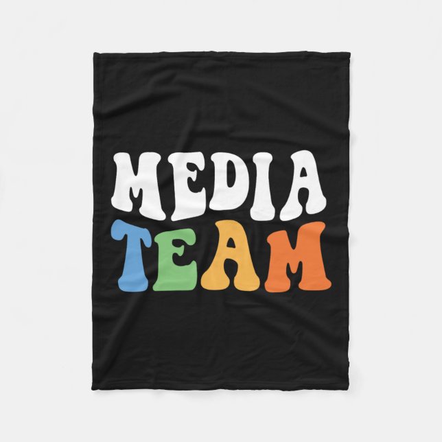 Vintage Funny Retro Media Team  Fleece Blanket (Front)