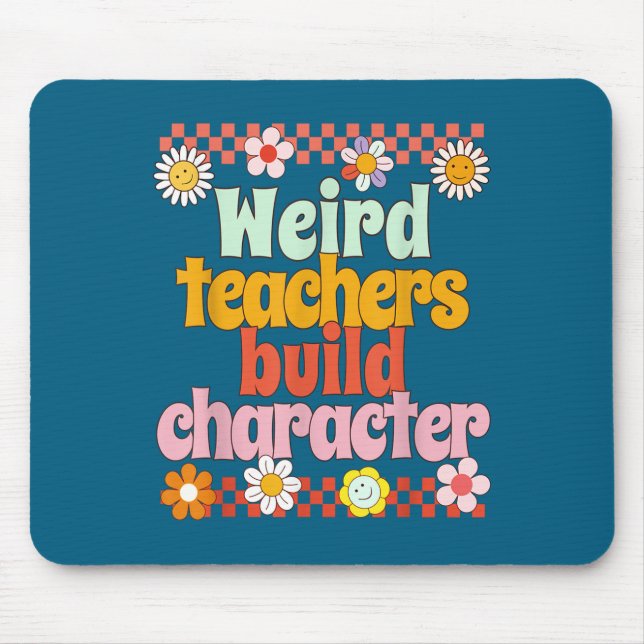 Vintage Funny Retro Motivational Teacher Retro  Mouse Pad (Front)