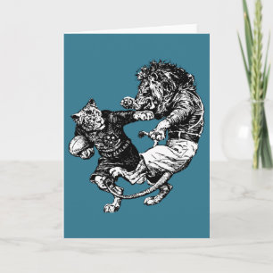 vintage funny rugby holiday card