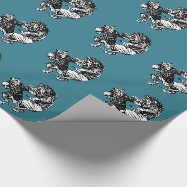 vintage funny rugby wrapping paper (Corner)