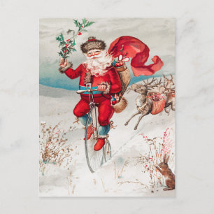 Vintage Funny Santa Claus Santa Christmas Postcard
