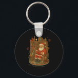 Vintage Funny Santa Reading Book Christmas Bookwor Key Ring<br><div class="desc">Vintage Funny Santa Reading Book Christmas Bookworm Xmas</div>