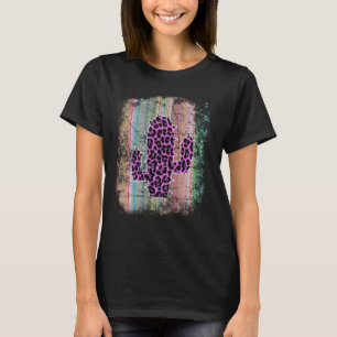 Vintage Funny Serape Leopard Cactus Latina Girl La T-Shirt