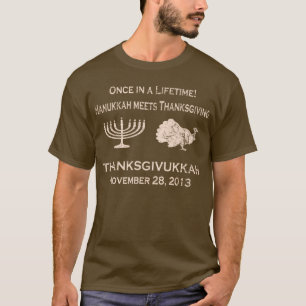 Vintage Funny Thanksgiving Meets Hanukkah T Shirt