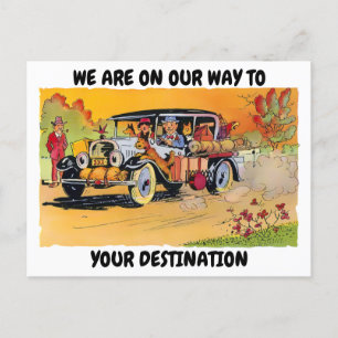 Vintage Funny Travel Destination Template Postcard