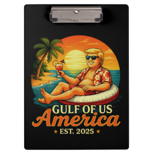 Vintage Funny Trump America's Gulf 2025 Clipboard