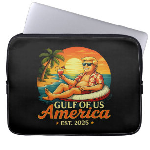 Vintage Funny Trump America's Gulf 2025 Laptop Sleeve